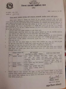 आलो पालो पसल खोल्न दिने जिल्ला प्रशासन कार्यालय बाराको निर्णय (प्रेस विज्ञप्ति सहित)