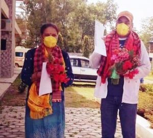 कोरोना जितेर फर्किए पत्रकार–नर्स दम्पति