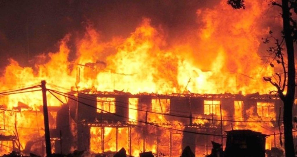 सूर्यविनायकको गाई फार्मममा आगलागी हुँदा गाई मरे