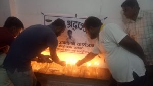 शम्भु सदाको यादमा औरहीमा युवा हरुद्वारा दिप प्रज्वलन