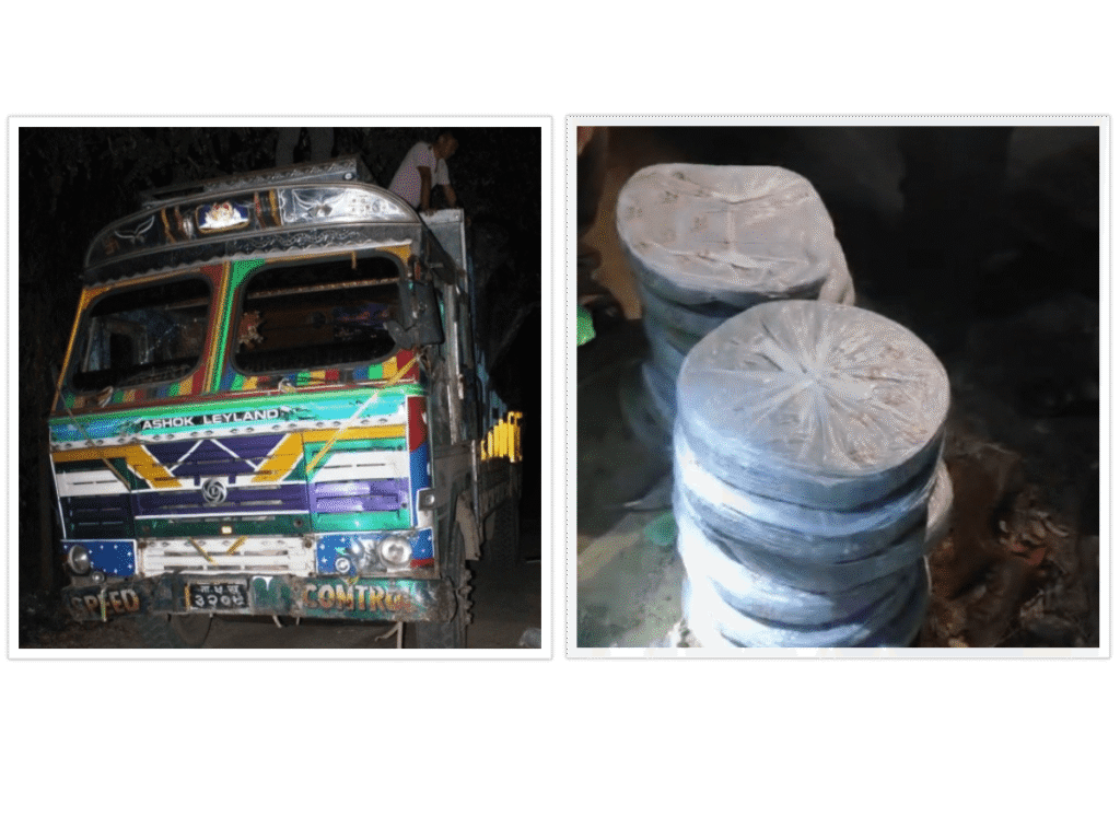 एक हजार किलोभन्दा बढी गाँजा बोकेको ट्रकसहित चालक र सहचालक पक्राउ